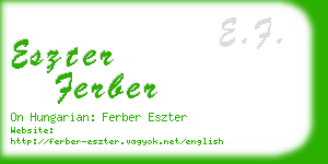 eszter ferber business card